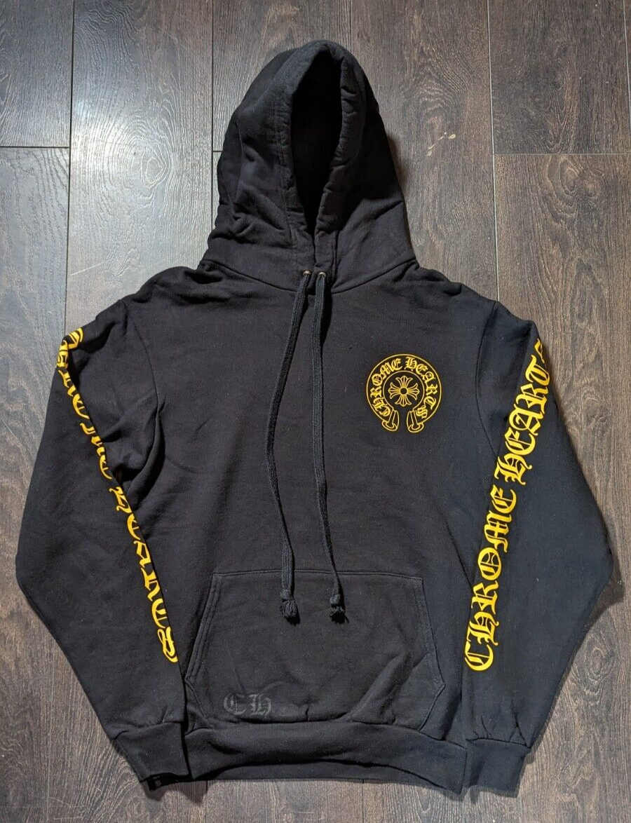 Chrome Hearts Black Yellow Hoodie Small | eBay